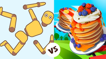 Ragdoll Break vs Pancake Run – Oddly Satisfying ASMR Gameplay Battle!