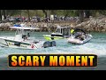 ROUGH WAVES RESCUE WITH 2 KIDS ABOARD !! SCARY MOMENT | BOAT ZONE