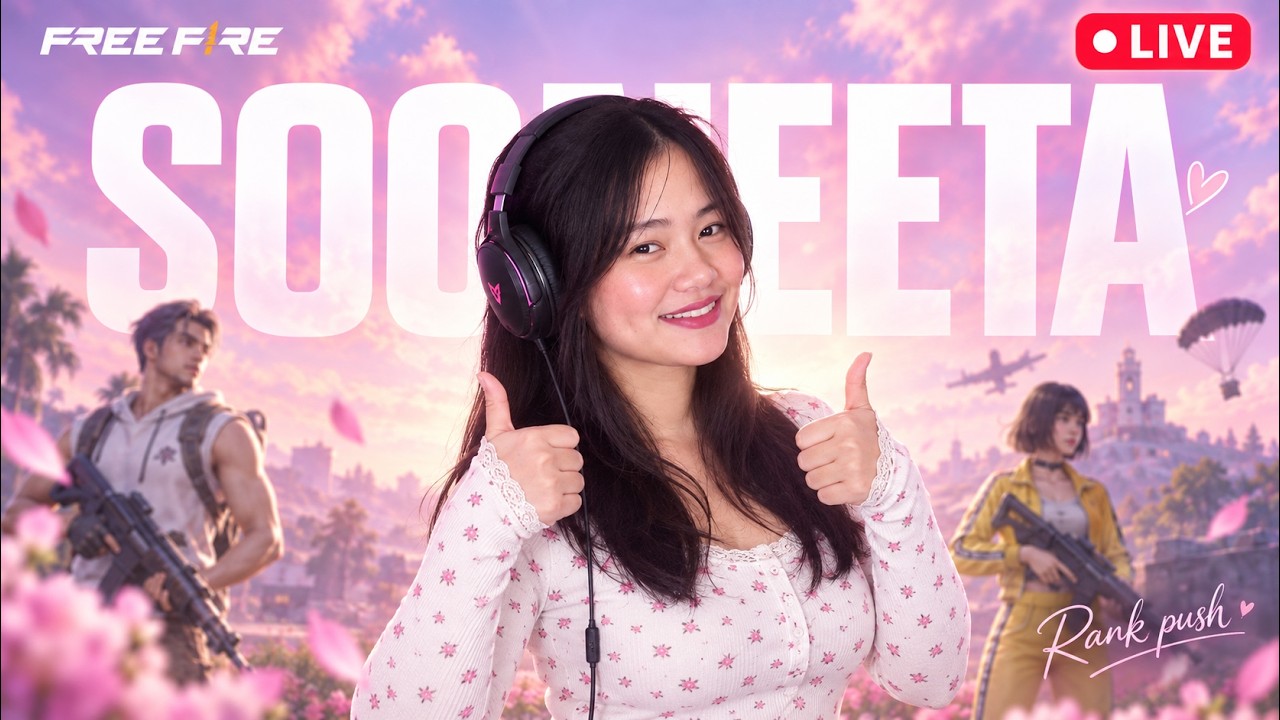 🔴 Free Fire LIVE with Sooneeta | Rank Push & Intense Gameplay ❤️ #freefire #live #sooneeta