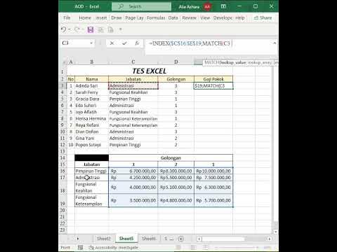 Soal Tes Kerja Excel : Rumus INDEX MATCH #exceltest #latihanexcel # ...