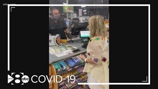 Customer swears at convenience store clerk over face mask policy