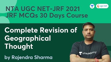 Complete Revision of Geographical Thought | NTA UGC NET-JRF 2021 | Rajendra Sharma