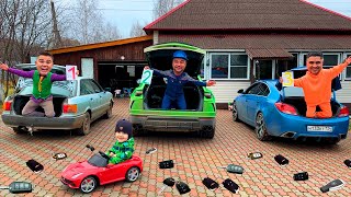 Mr. Joker & Mr. Joe found Car Keys in Trunk Car VS Mark on Ferrari - Educational Video for Kids