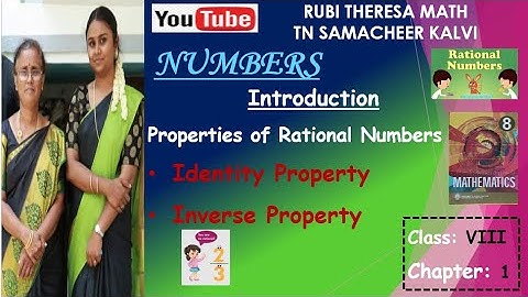 TN SAMACHEER KALVI _ 8TH MATHS _ NUMBERS _ Properties of Rational numbers _ Identity & Inverse