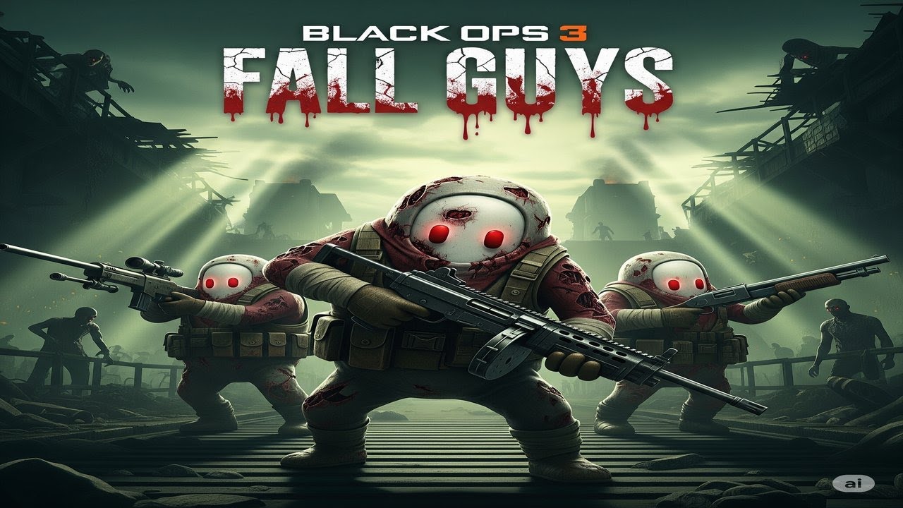 FALL GUYS CUSTOM ZOMBIES! Playing 100 Custom Zombie Maps: Day 3/100