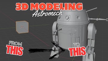 3D Blocking and Modeling Astromech in Blender Part 2 - Head Details