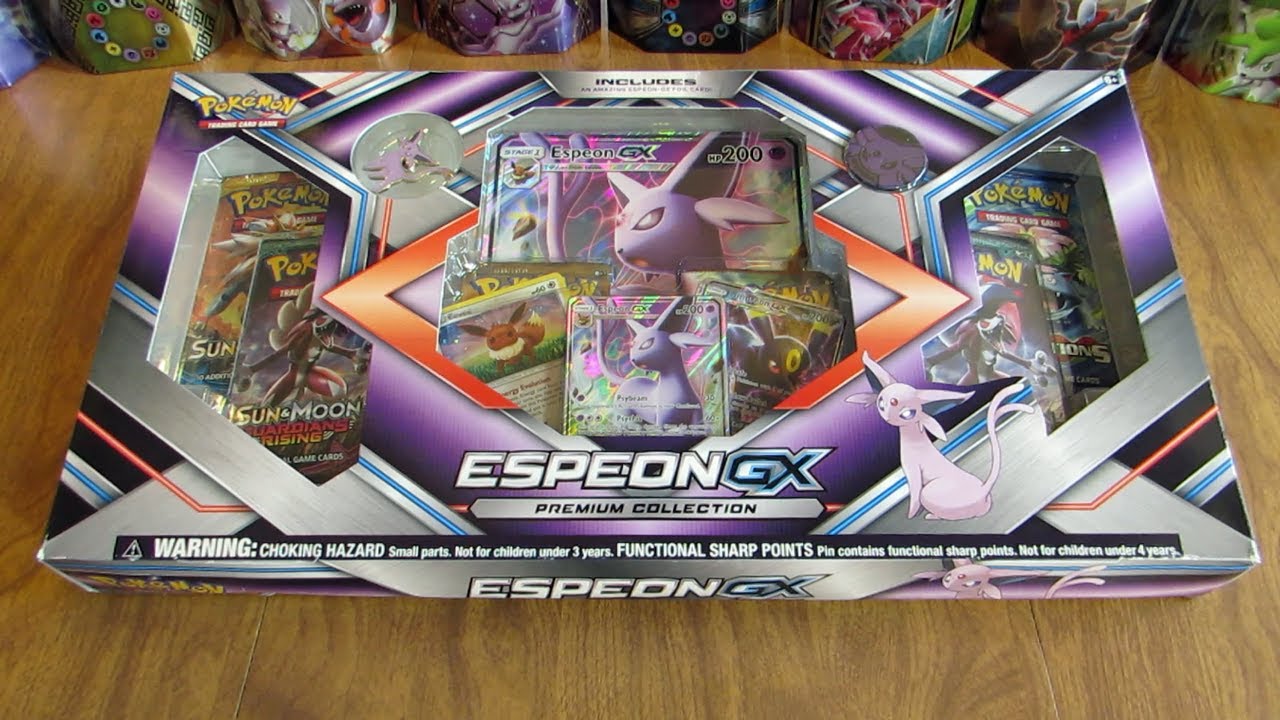 Primetimepokemon Collection Espeon GX Premium Collection Box Opening - YouTube