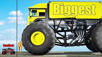 Biggest vs Smallest Monster Truck #9 - Beamng drive