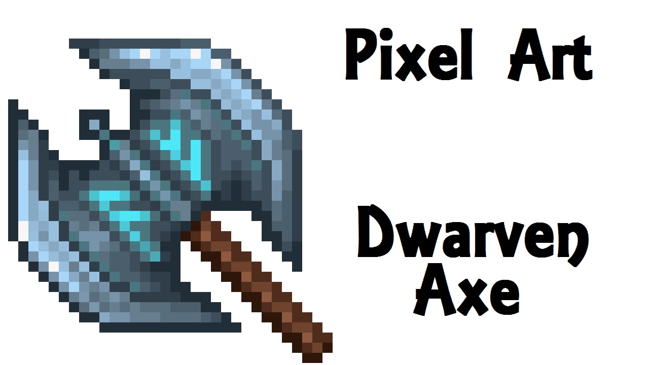 Pixel Art: Dwarven Axe - YouTube