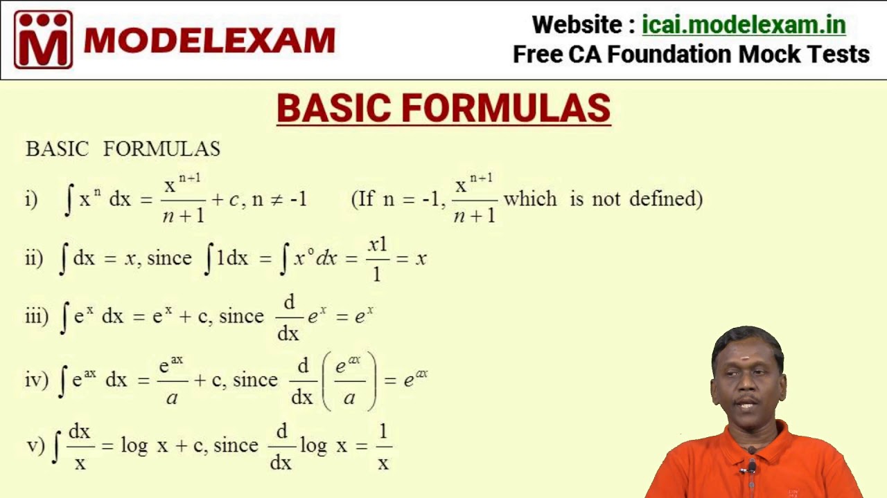 Integral Calculus Part 1 Business Maths CA Foundation YouTube Integral Calculus Part 1 Business Maths CA Foundation YouTube