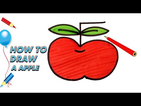 Learn How to Draw An Apple Step by Step for Kids
