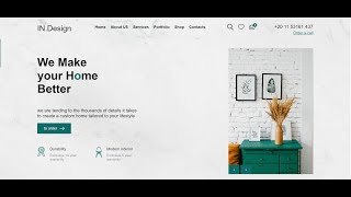 Premium Interior Design Website Template HTML and CSS for Sale