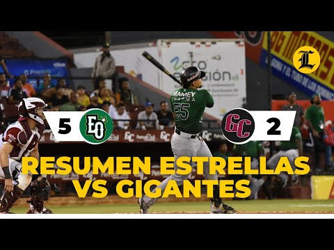 RESUMEN ESTRELLAS ORIENTALES VS GIGANTES DEL CIBAO 09 DE ENERO ROUND ROBIN