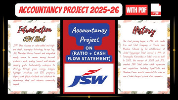 Accountancy Project Class 12th 2025-26 | Specific Project On JSW Steel (Ratio + Cash Flow Statement)