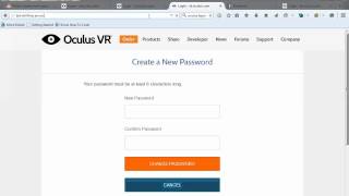 Reset Password Link Session Not Managed - Oculus