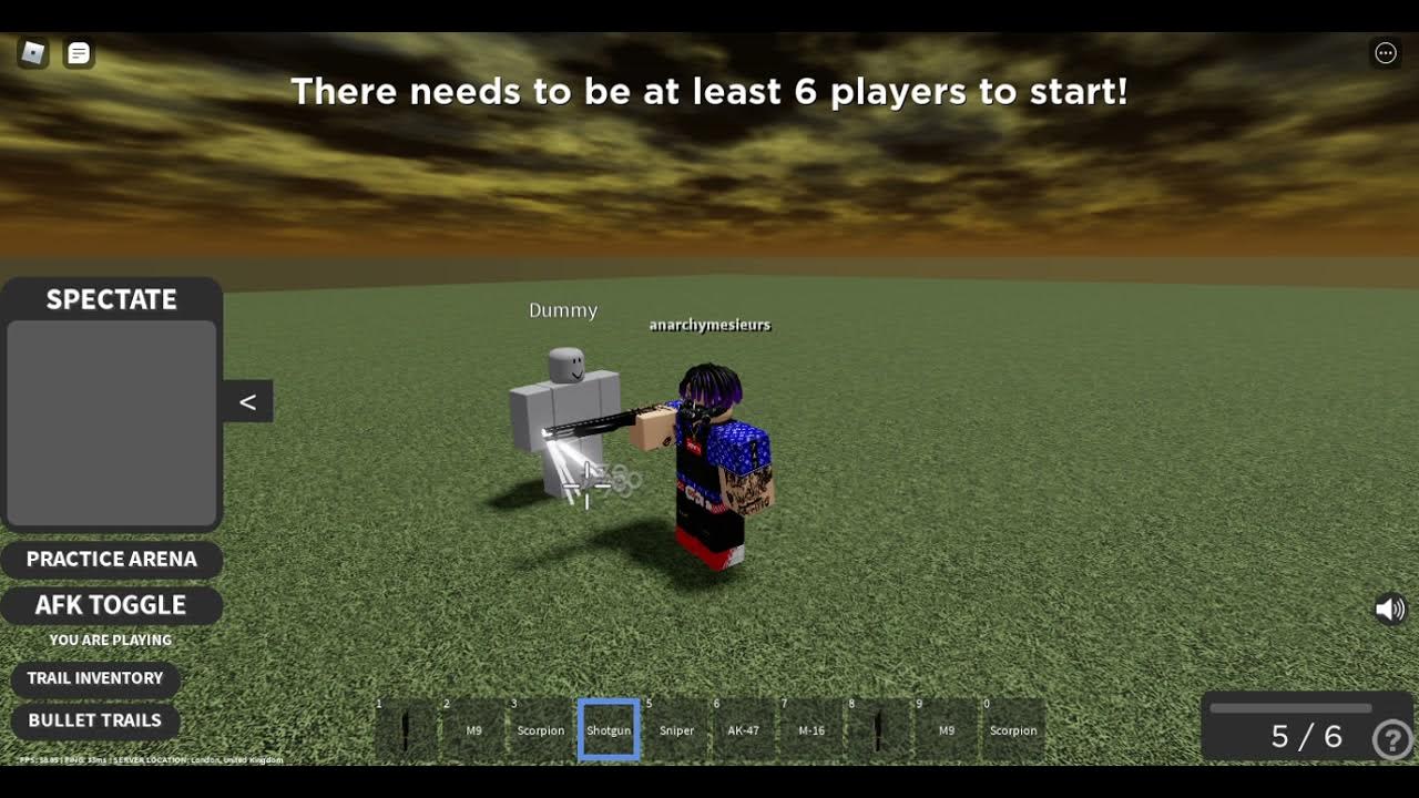 Roblox anarchy Rising showcase all guns damages indicator YouTube