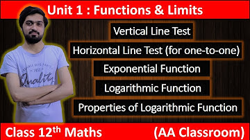 Unit No 1: Vertical and Horizontal Line Test| Exponential and Logarithmic Functions | Part 4
