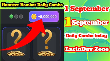 Hamster Kombat Daily Combo 1 September Hamster Kombat Daily Combo today Mini Game Today