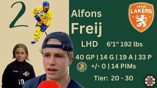 Alfons Freij Växjö Lakers HC J20 | Top 10 Sweden Prospects | 2024 NHL Draft | Spoked Z - Judd'z Budz