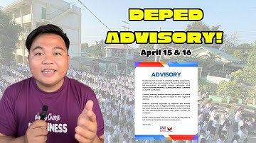 DEPED ADVISORY | APRIL 15 & 16, 2024 | ASYNCHRONOUS CLASSES NATIONWIDE!