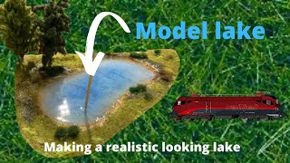 Making a model realistic lake using toilet paper on your model railway
