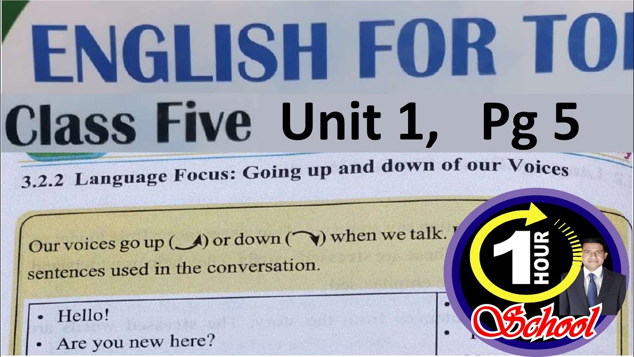 Class 5 English, Unit 1, Page 5, New syllabus 2026, 1 Hour School, 