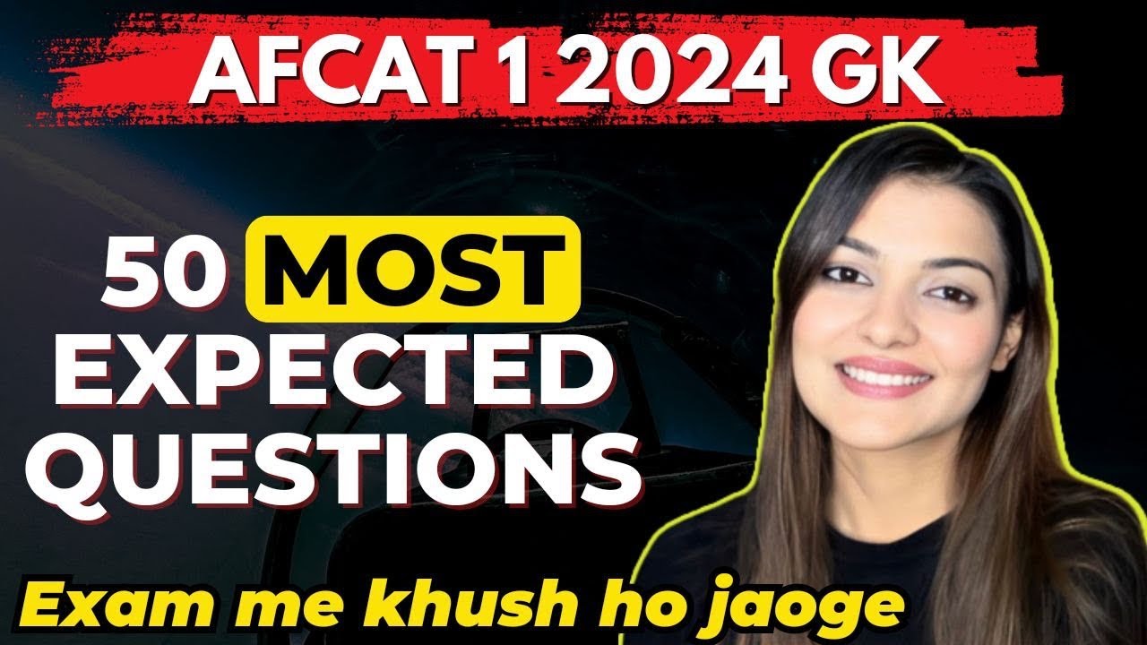 All GK Questions for AFCAT 1 2024 | AFCAT GK Revision By Vaishalli Ma ...