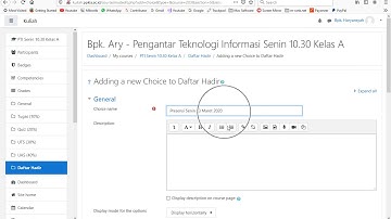 Tutorial Dosen #4 -  Cara Menambahkan Presensi Kuliah E-Learning (Pembelajaran Online) Kampus BIRU