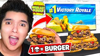 1 Elimination 1 Mrbeast Burger Ordered To His House.. Fortnite