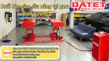 Buổi bàn giao thiết bị cầu nâng cắt kéo di động 3 tấn DT-TCL3100E cho gara chăm sóc xe.