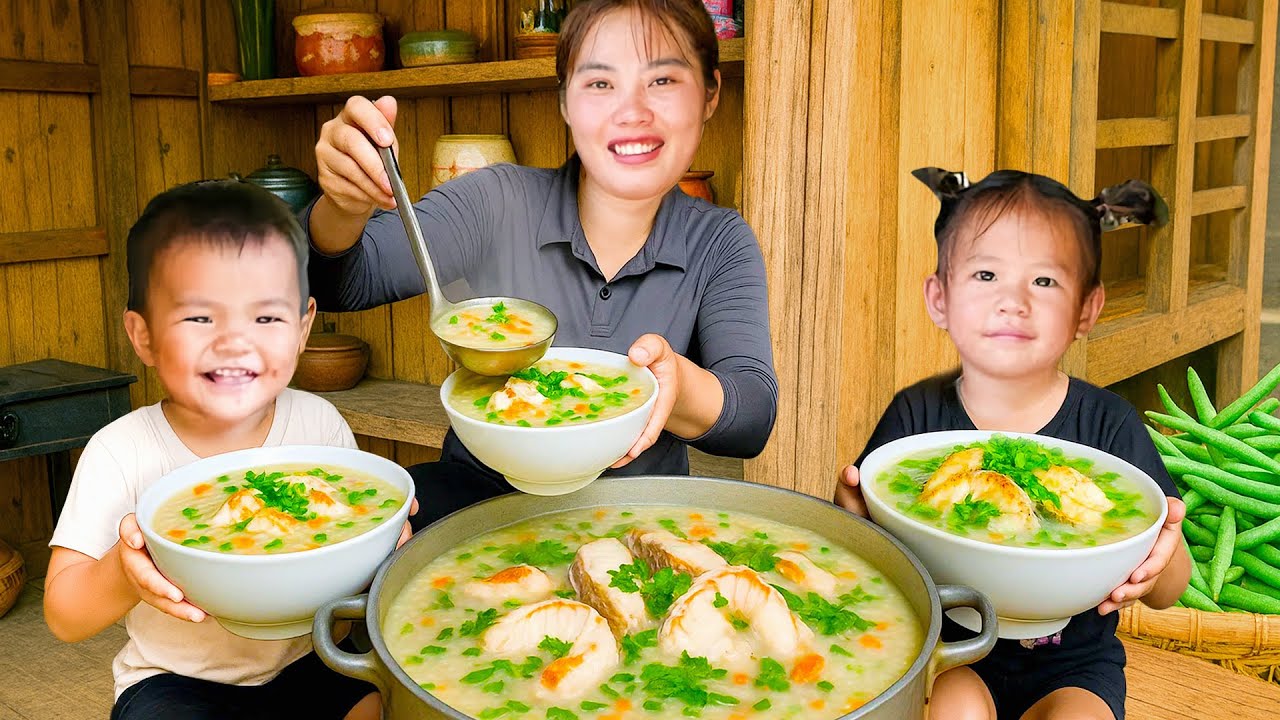 How to Cook Nutritious Fish Porridge for My Children - Harvesting Gourd and Fish to Sell at Market