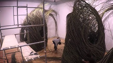 Installation of "Shindig" by Patrick Dougherty Time-lapse for WONDER at Renwick Gallery