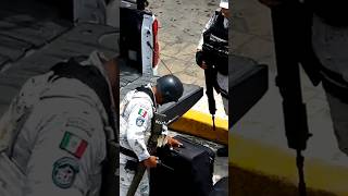 Mexican National Guard removes luggage from Island Terminal