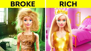 Broke vs Rich Dolls | Clothes Tricks and Styling Hacks for Doll Lovers by 123GO! SCHOOL screenshot 4