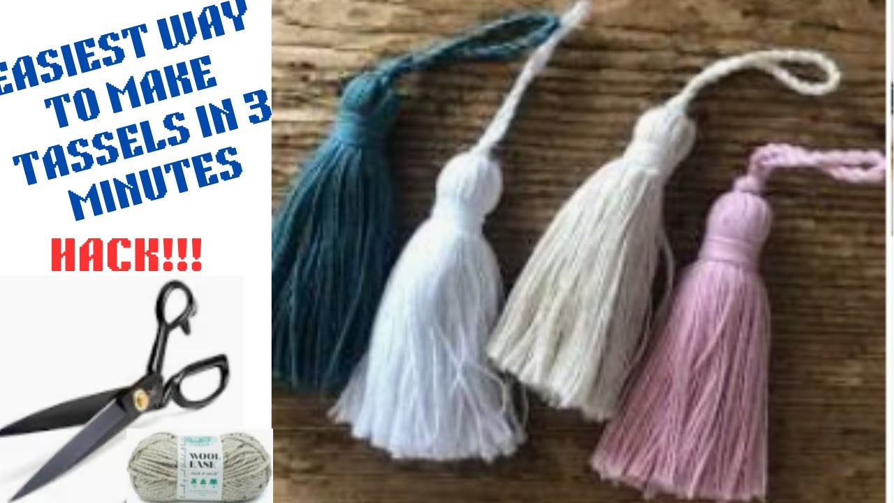 HOW TO MAKE TASSELS IN 3 MINUTES - EASY DIY - YouTube