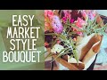 🌷🌷🌷 EASY Market Style Bouquet || DIY Flower Bouquet || Simple Flower Arranging Tutorial