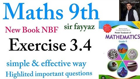 Maths class 9th | chapter 3 | Exercise 3.4 | new book | sets and relations | simple way |NBF |ex 3.4