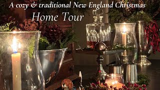 Christmas Home Tour  A Cozy classic and traditional antique home in New England