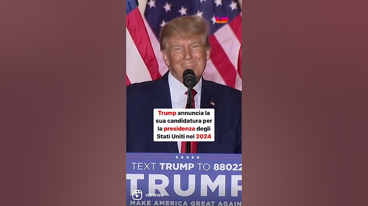 Trump annuncia la candidatura alle elezioni presidenziali del 2024 #vdnews