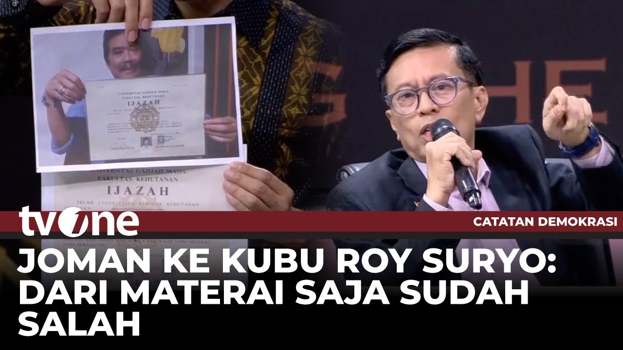 Materai Hijau di Ijazah Jokowi Dipertanyakan, Joman Yakinkan Bahwa itu Asli | Catatan Demokrasi