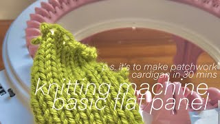 MIAOKE knitting machine | full flat panel tutorial - patchwork cardigan basics