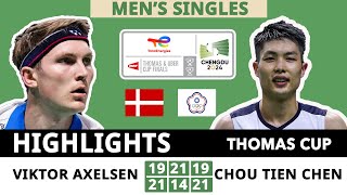 Viktor AXELSEN Vs CHOU Tien Chen | Quarterfinal [ Thomas Cup 2024]