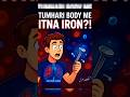 Your body has enough iron to make a small iron nail!😳 #facts #shorts #humanbody #shortsfeed #viral