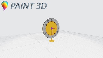Making a 3D clock on Paint 3D, 3D space in Paint 3D