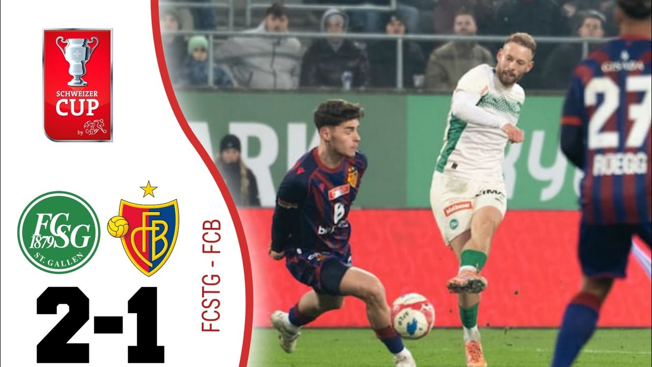 FC.St.Gallen Vs FC Basel 2-1 Swiss Cup Highlights | Gallen Basel | Quarter Final