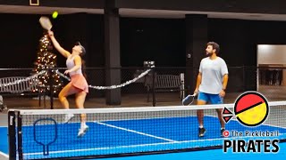 All Lobs, No Drive: 4.5+ Mixed vs 5.0 Men's Pickleball