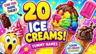 Ice Cream Names in English 🍦🍨 | Learn Ice Cream Flavors for Kids