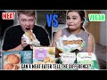 MEAT VS VEGAN TASTE TEST.... CAN YOU TELL THE DIFFERENCE?!? *SHOCKING RESULTS!*