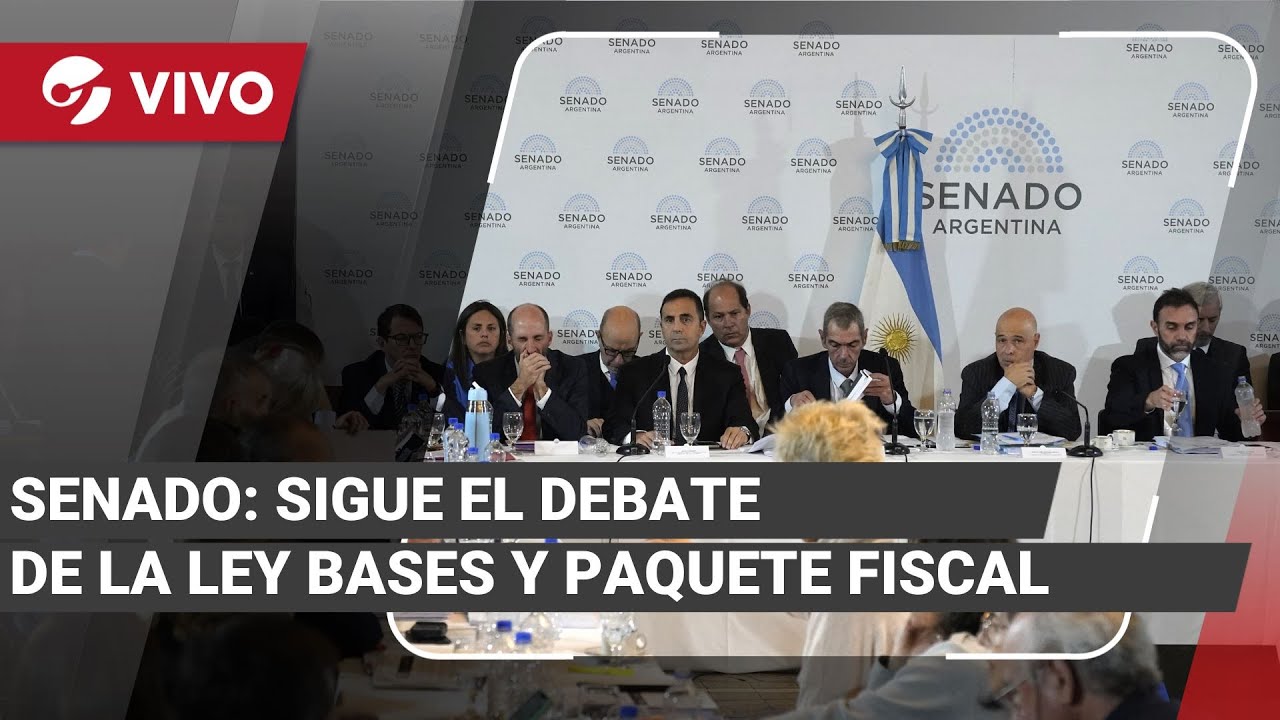 EN VIVO: EL SENADO SIGUE CON EL DEBATE DE LA LEY BASES Y PAQUETE FISCAL ...