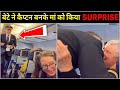 Son Surprised His Mother In Flight #shorts #family